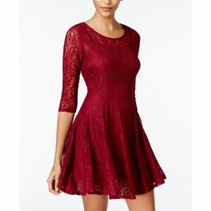 Fishbowl Juniors Red Lace Dress